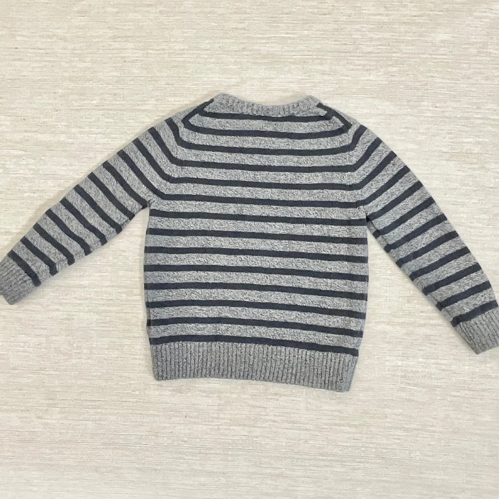 Gap Grey and Navy Striped Sweater Size 4 Years